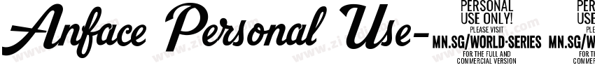 Anface Personal Use字体转换